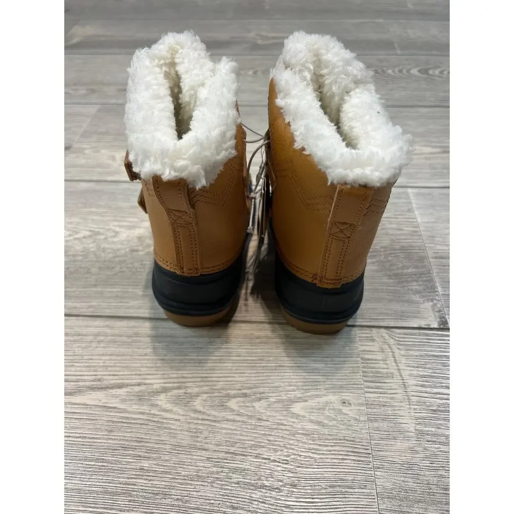 Cat & Jack Denver Waterproof Snow Boots Cognac 7 NWT